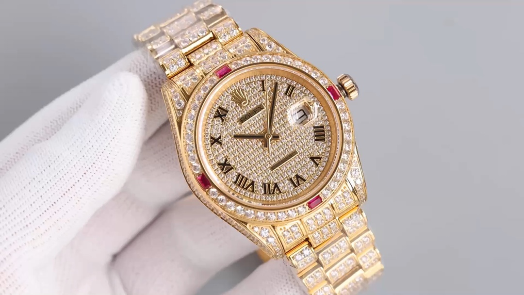 Montre Rolex Datejust Réplique 41mm en acier inoxydable or et diamants – Image 2