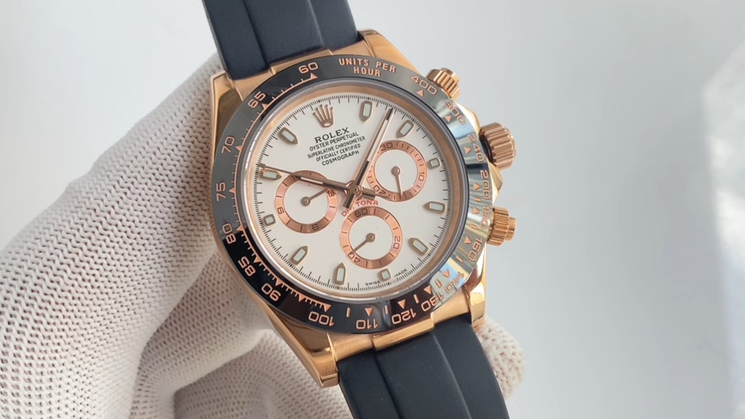 Montre Rolex Daytona Réplique 116515LN avec cadran ivoire et or rose – Image 2
