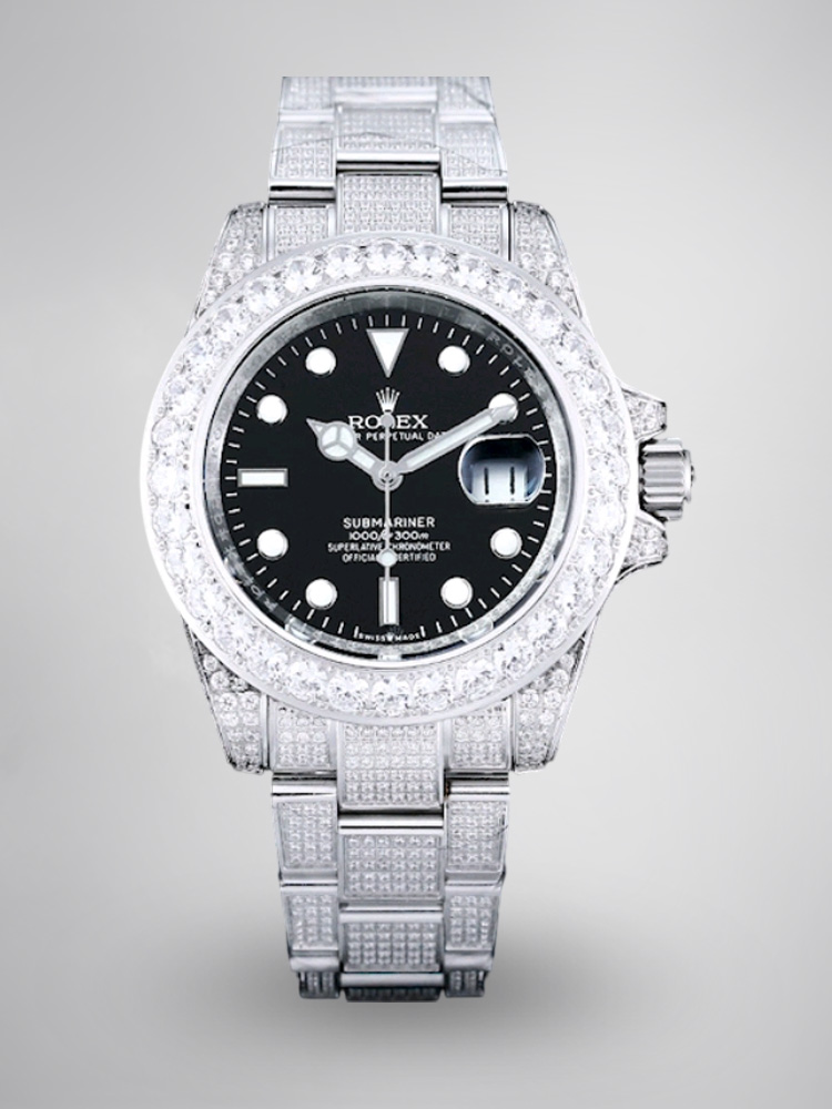 Montre Rolex Submariner Réplique 116659 Cadran noir Diamant Acier inoxydable
