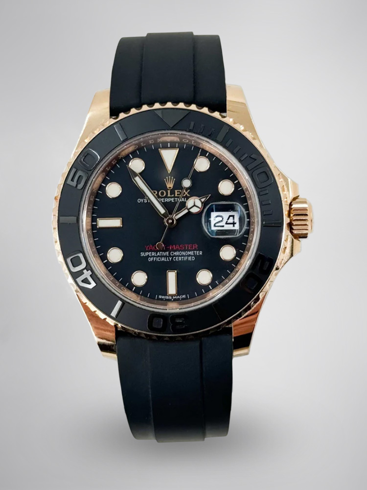 Montre Rolex Yacht-Master Réplique 116655 40mm cadran noir lunette en céramique noire