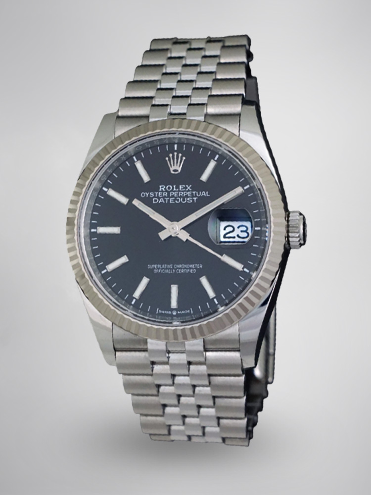 Montre Rolex Datejust Réplique 126234 36mm cadran noir acier inoxydable argenté