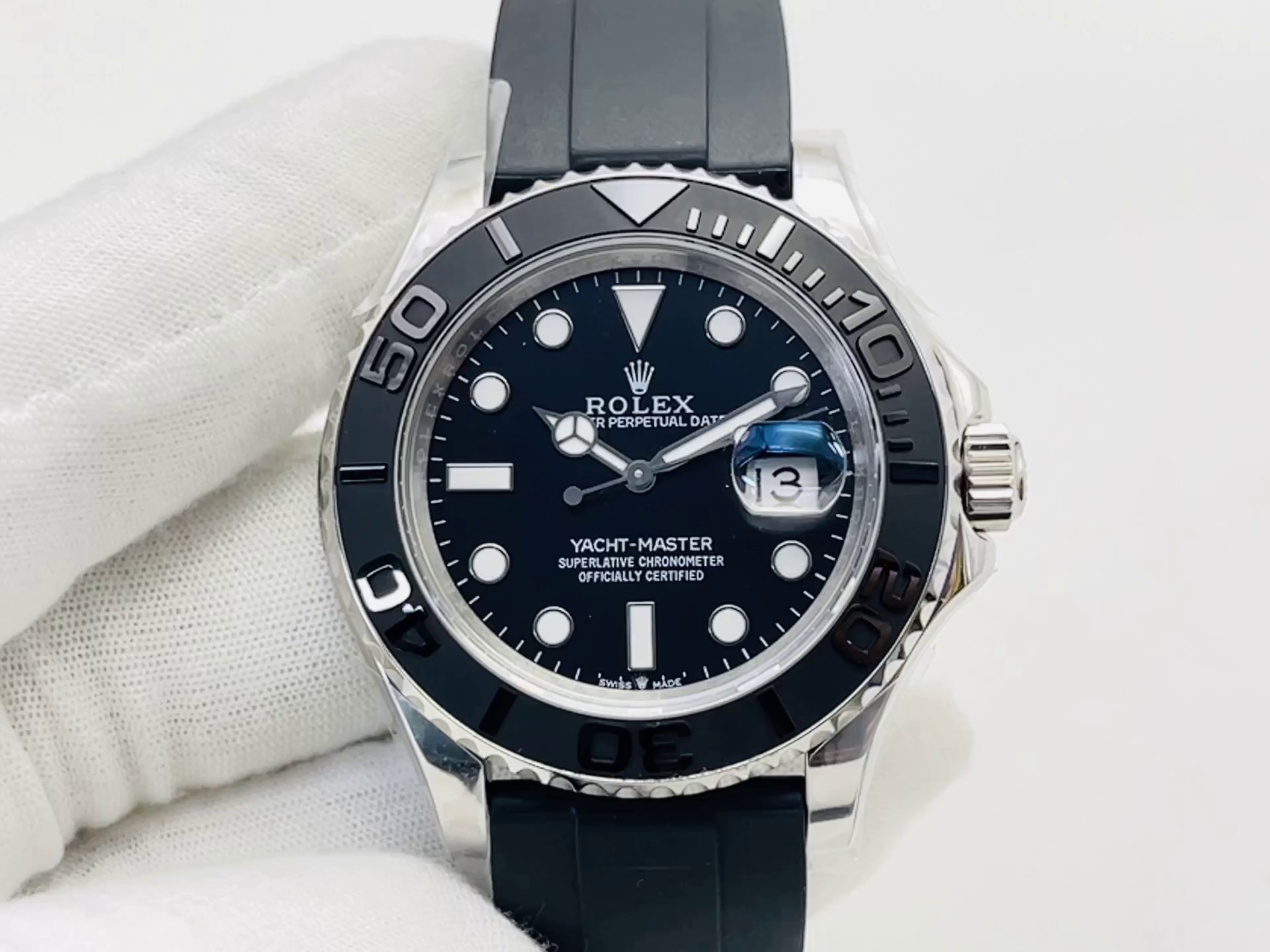 Montre Rolex Yacht-Master Réplique 226659 42mm cadran noir acier inoxydable – Image 2