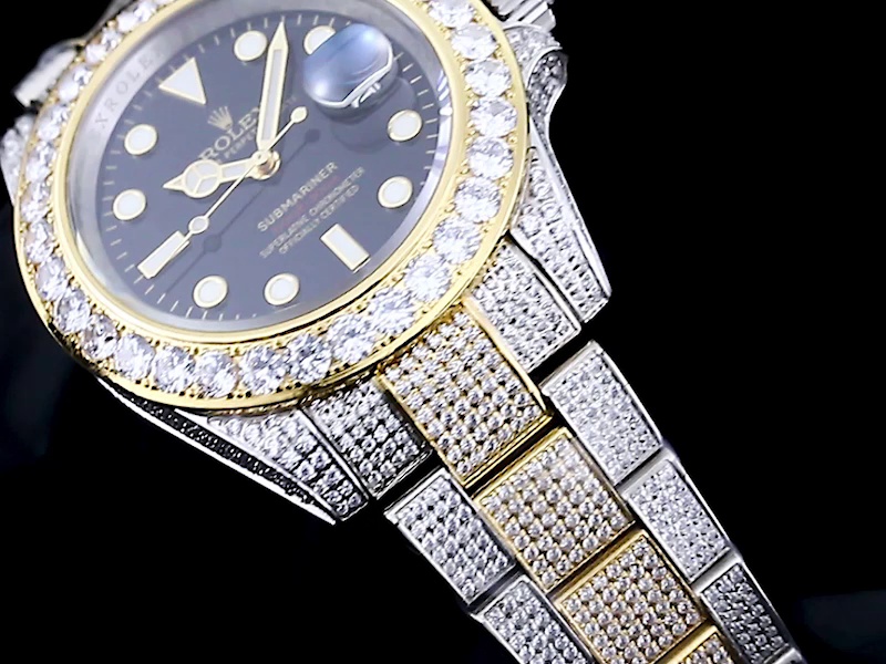 Montre Rolex Submariner Réplique 42mm cadran noir or lunette en acier inoxydable doré – Image 4