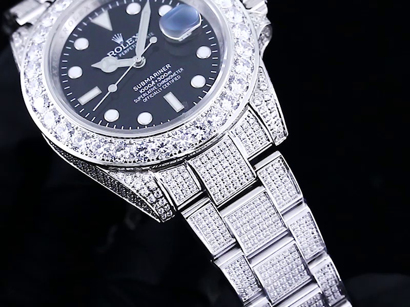 Montre Rolex Submariner Réplique 116659 Cadran noir Diamant Acier inoxydable – Image 4