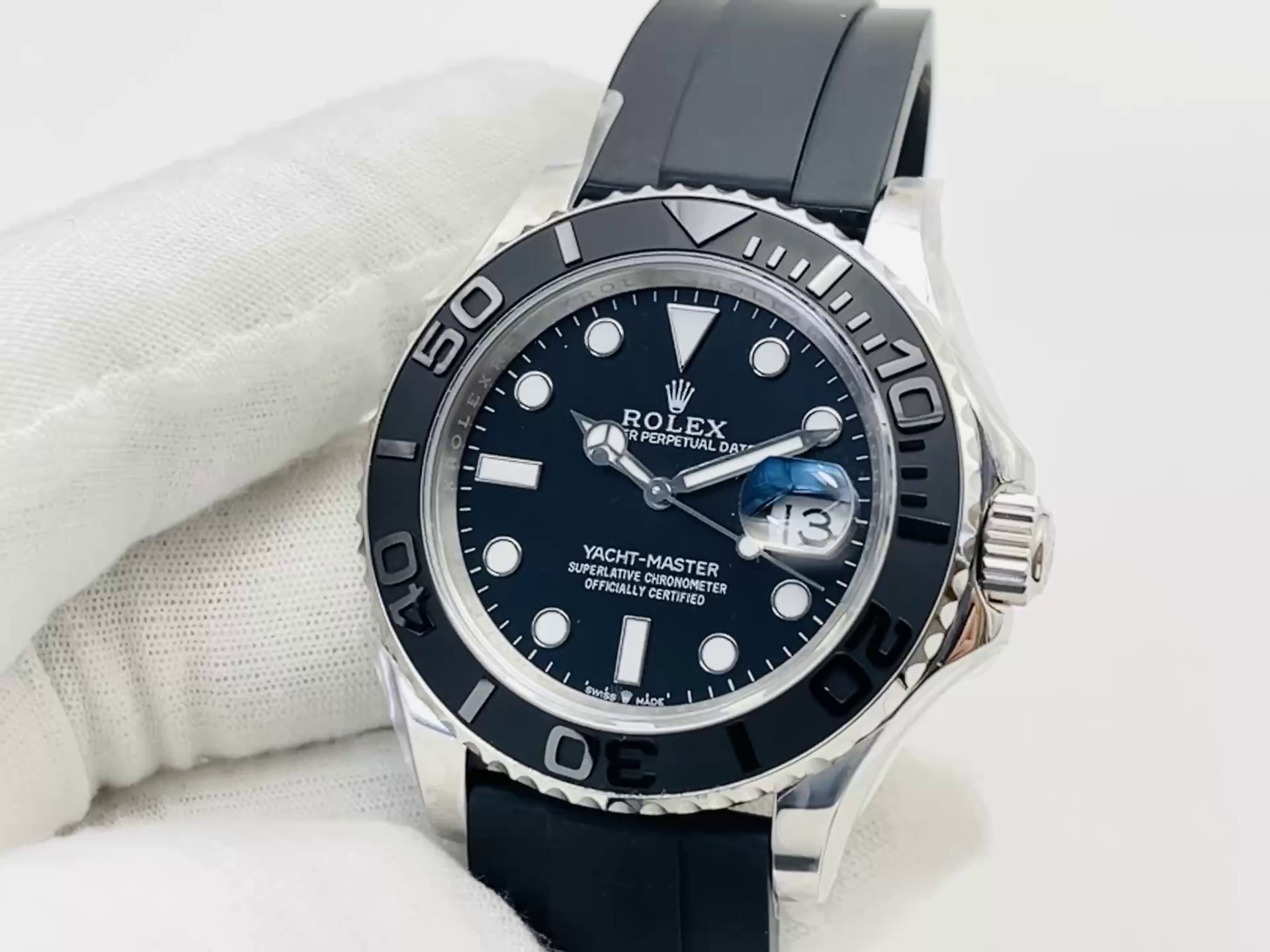 Montre Rolex Yacht-Master Réplique 226659 42mm cadran noir acier inoxydable – Image 3