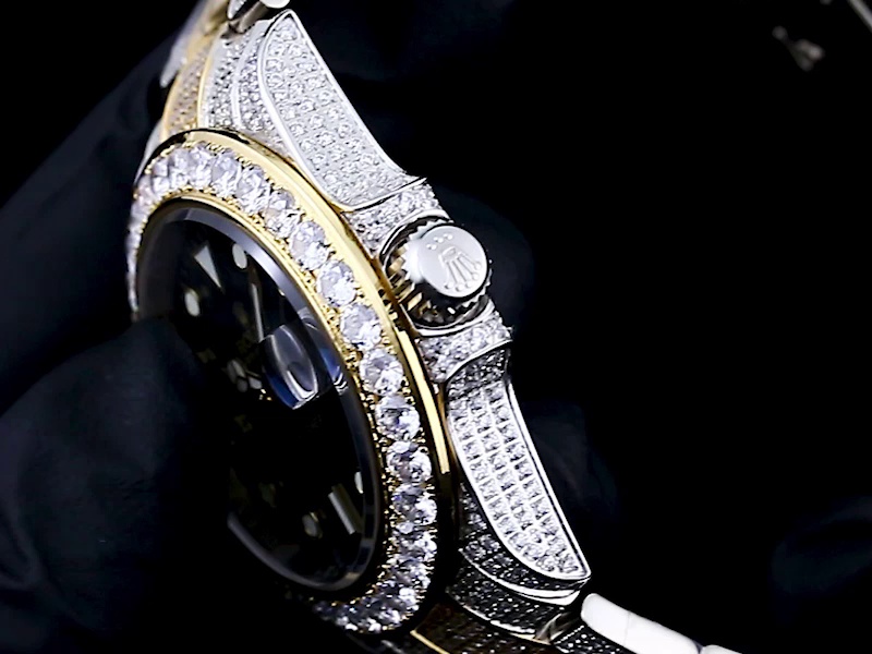 Montre Rolex Submariner Réplique 42mm cadran noir or lunette en acier inoxydable doré – Image 5