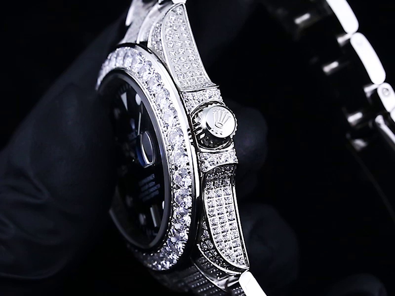 Montre Rolex Submariner Réplique 116659 Cadran noir Diamant Acier inoxydable – Image 5