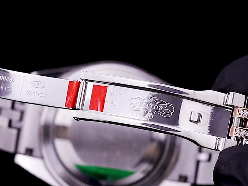 Montre Rolex Datejust Réplique 41mm Cadran en or rose avec chiffres arabes arc-en-ciel – Image 6