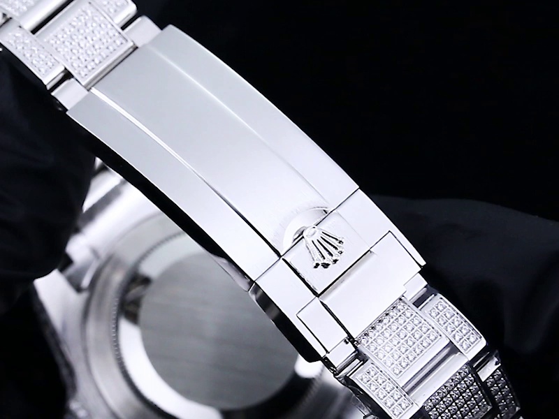 Montre Rolex Datejust Réplique 116200 36mm Cadran Noir Diamant Acier Inoxydable – Image 8