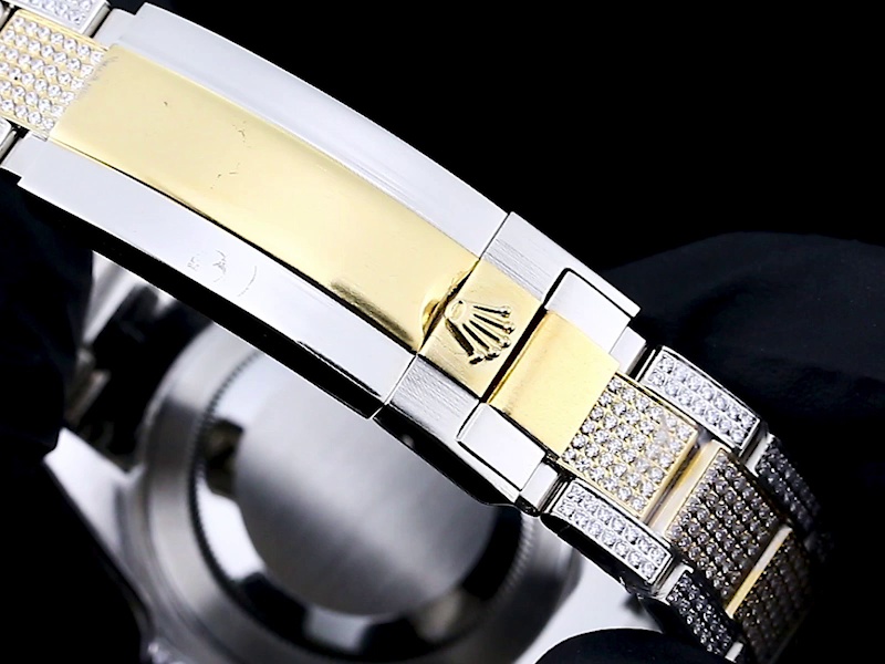 Montre Rolex Datejust Réplique 78243 41mm cadran or bicolore diamants blancs – Image 7