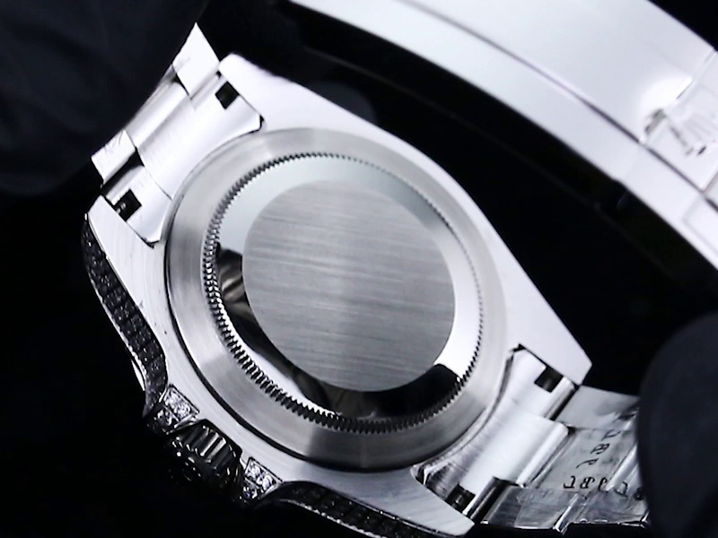 Montre Rolex Datejust Réplique 116200 36mm Cadran Noir Diamant Acier Inoxydable – Image 7