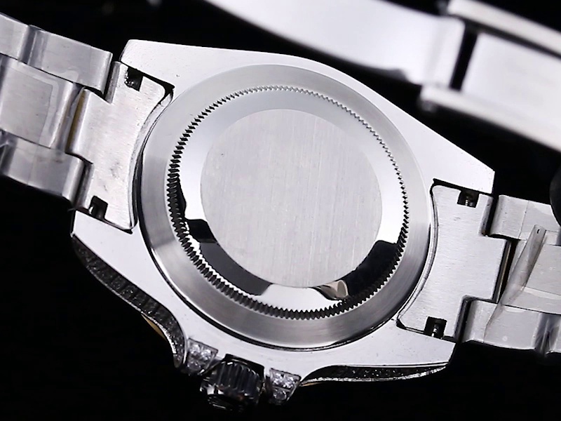 Montre Rolex Submariner Réplique 41mm cadran argenté et diamants avec étoiles dorées – Image 6