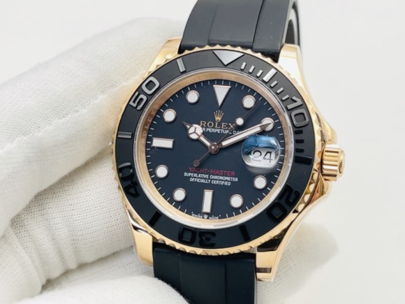 Montre Rolex Yacht-Master Réplique 116655 40mm cadran noir lunette en céramique noire – Image 3