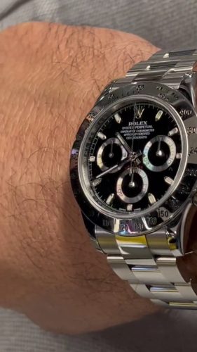 Rolex Daytona Pour des hommes 116520BKSO Argenté 40mm Automatique photo review