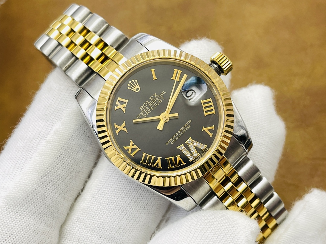 AAA Élégante Rolex Datejust 278273 Réplique 31mm Cadran Noir VI Diamants – Superbe Swiss Qualité, Look Chic Et Intemporel – Image 3
