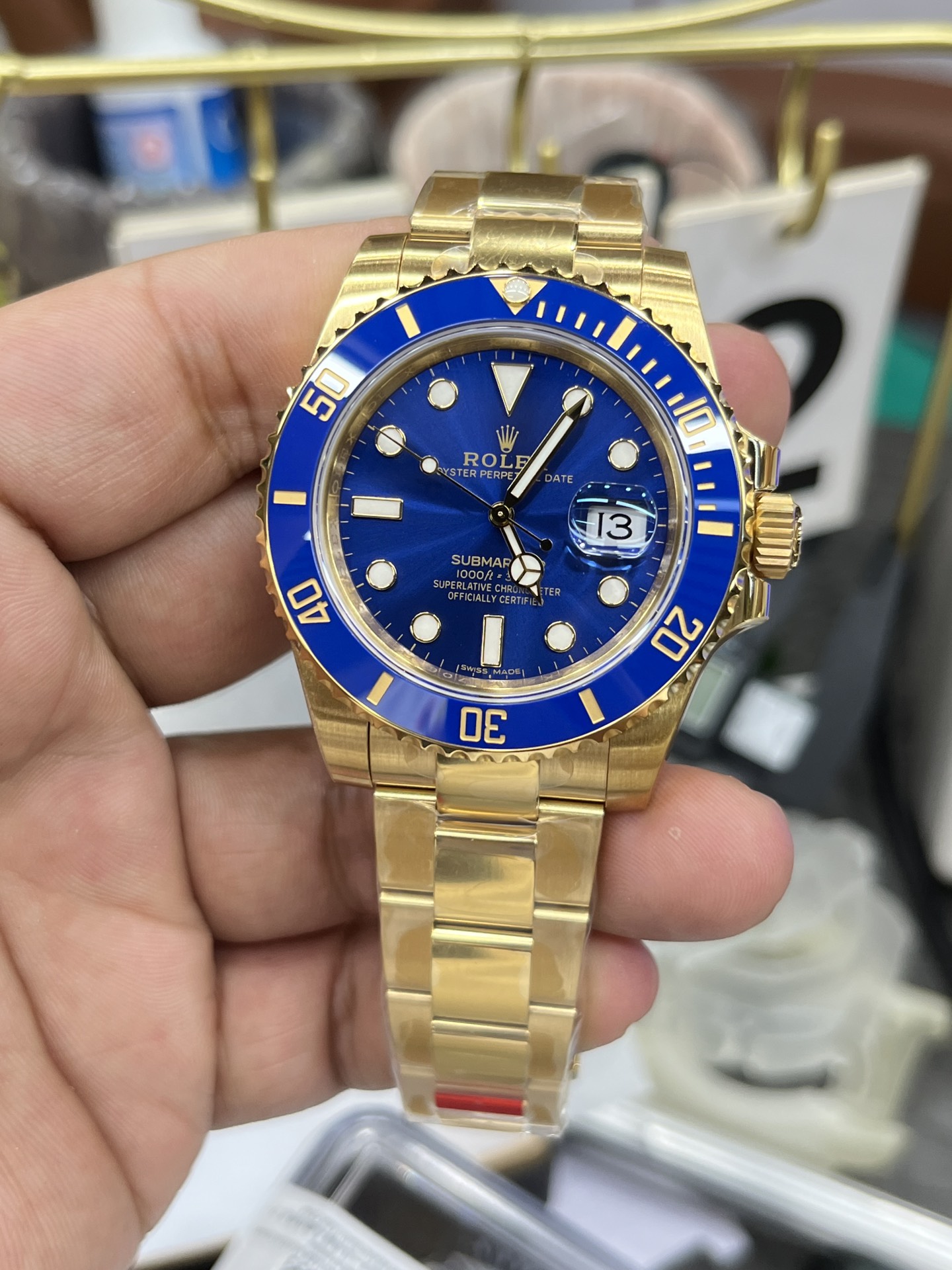 Rolex Submariner 116618LB Réplique AAAAA – Élégance Ultime Avec Cadran Bleu Et Bracelet Doré Sophistiqué – Image 3