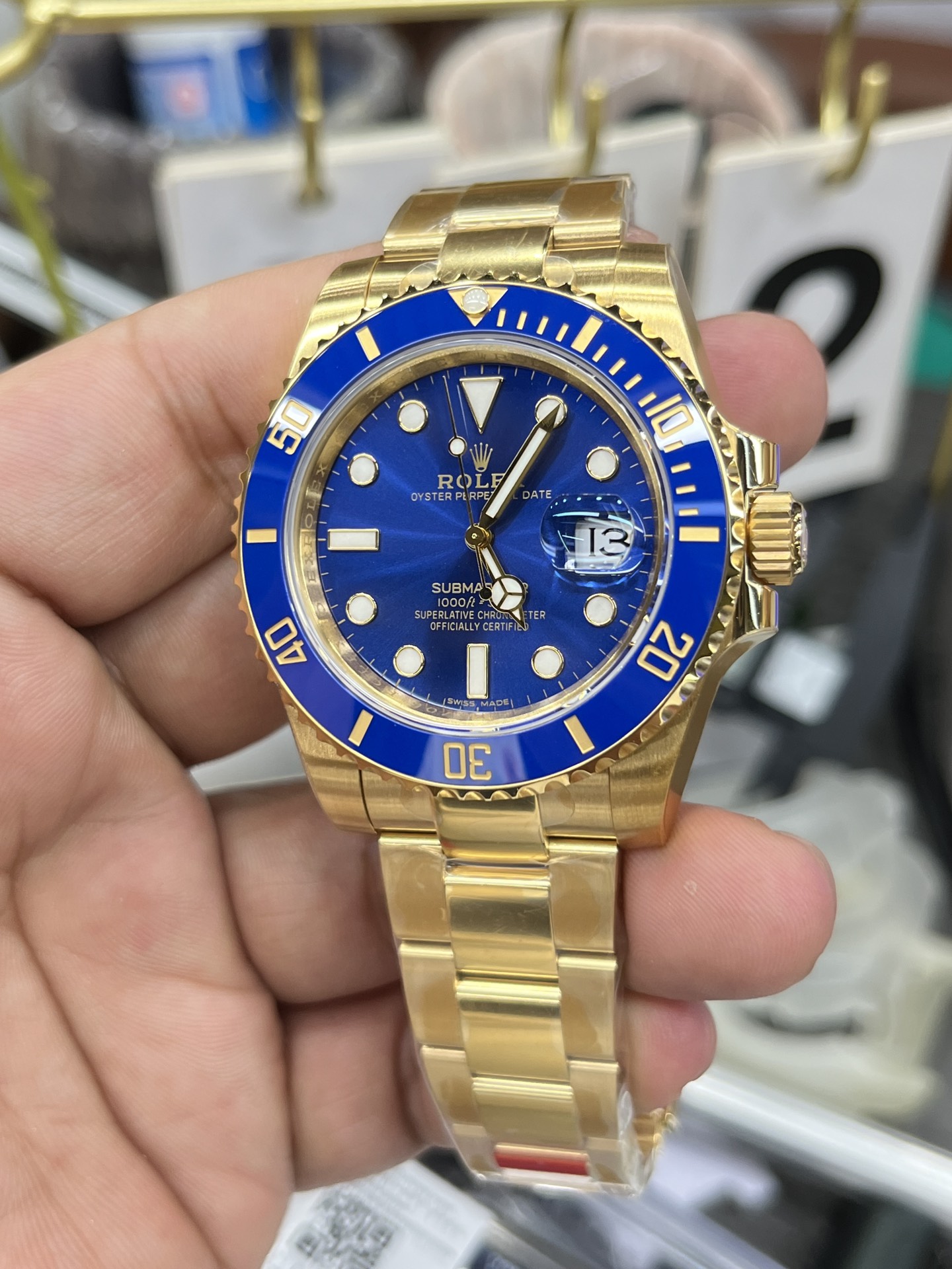 Rolex Submariner 116618LB Réplique AAAAA – Élégance Ultime Avec Cadran Bleu Et Bracelet Doré Sophistiqué – Image 4