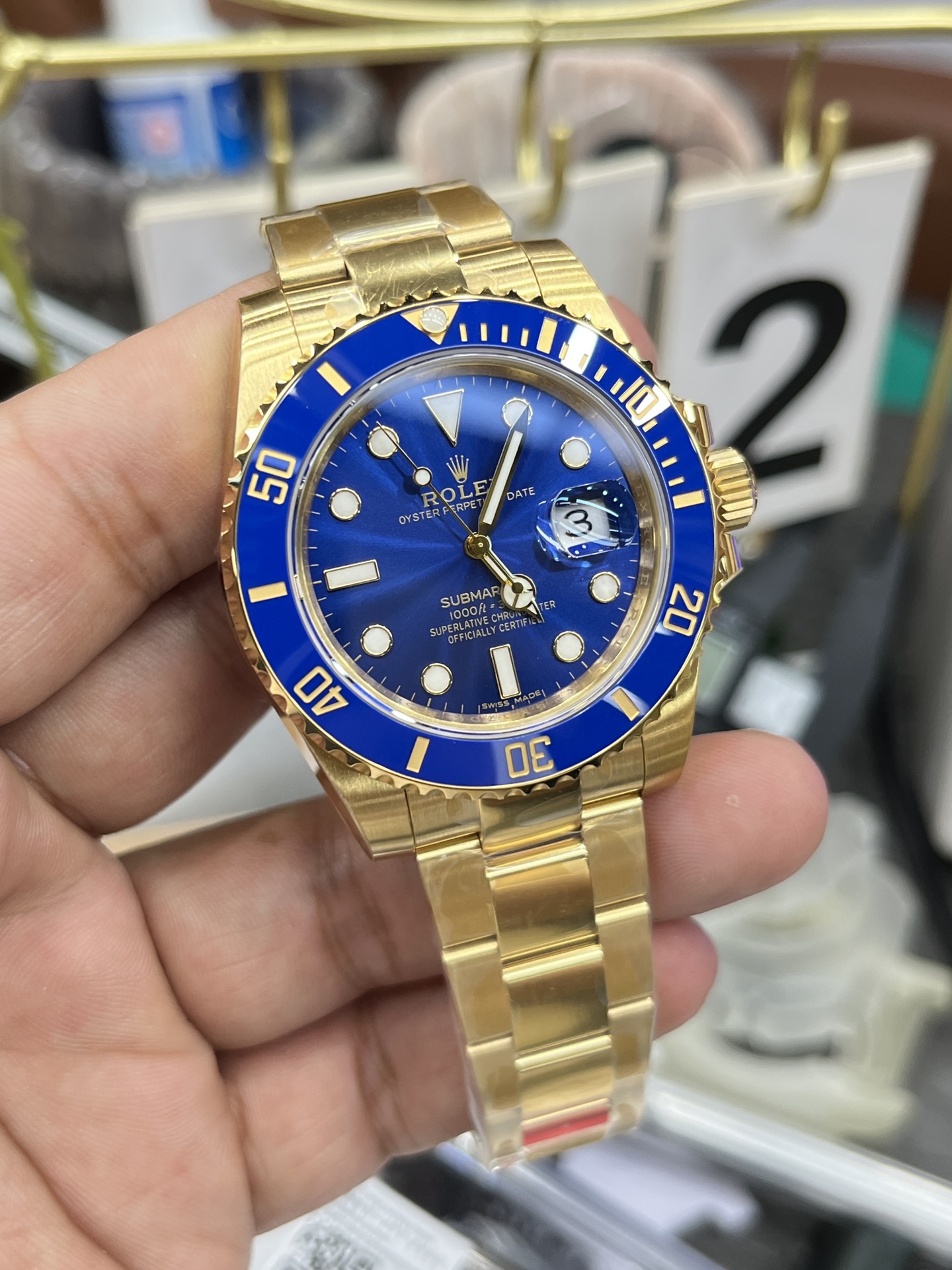 Rolex Submariner 116618LB Réplique AAAAA – Élégance Ultime Avec Cadran Bleu Et Bracelet Doré Sophistiqué – Image 5