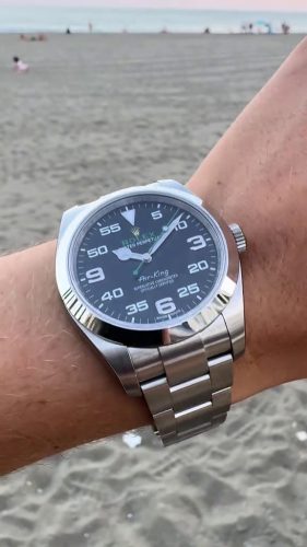 Rolex Air-king Pour des hommes 40mm m116900-0001 Argenté Bracelet Huître photo review
