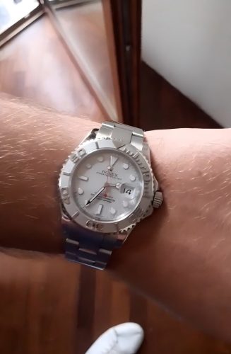 Rolex Yacht-master 16622SSO Pour des hommes 40mm Cadran Platine Regardez photo review
