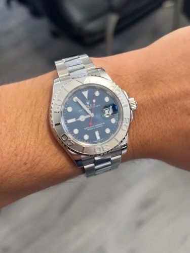 Rolex Yacht-master 40mm Pour des hommes 116622BLSO Cadran bleu Regardez photo review