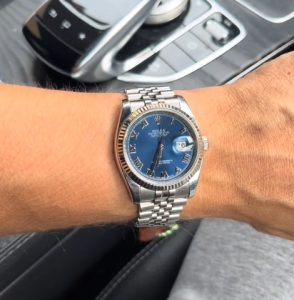 Rolex Datejust Pour des hommes 116234BLRO Argenté Oysterlock photo review