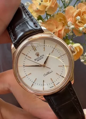 Rolex Cellini Pour des hommes m50505-0021 39mm Doré rose Automatique photo review