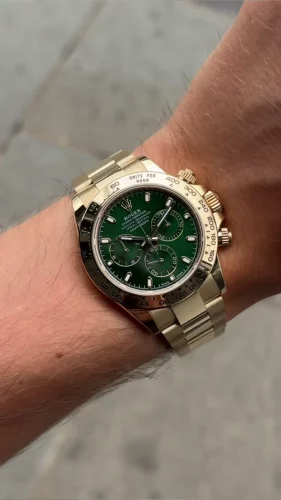 Rolex Daytona 116508GRSO Pour des hommes 40mm Bracelet Cadran vert photo review