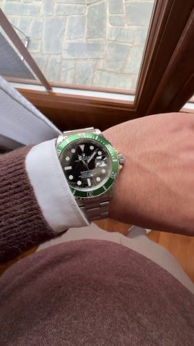 Rolex Submariner 50th Anniversary "Kermit" 16610LV Pour des hommes Argenté 40mm Automatique photo review