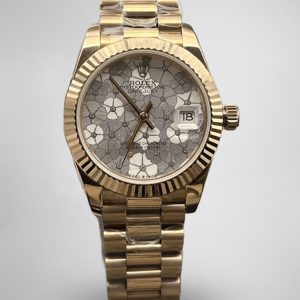 Swiss Rolex Datejust 278278 31mm Réplique – Floral Dial Doré, Luxe Élégant & Diamants Embossés