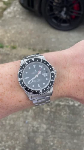 Rolex Gmt Master Ii Pour des hommes 16710BKSO 40mm Cadran noir photo review