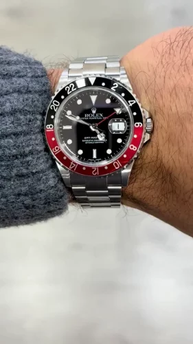 Rolex Gmt Master Ii 40mm Pour des hommes 16710COKE Argenté photo review
