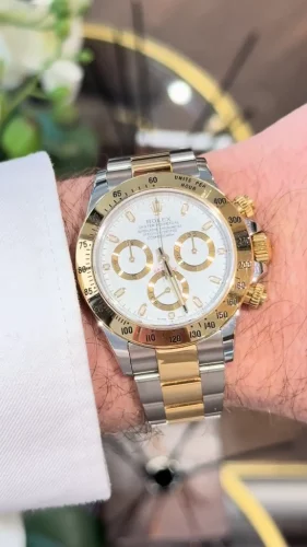 Rolex Daytona Pour des hommes 116523-WSO 40mm Cadran Blanc Argenté photo review