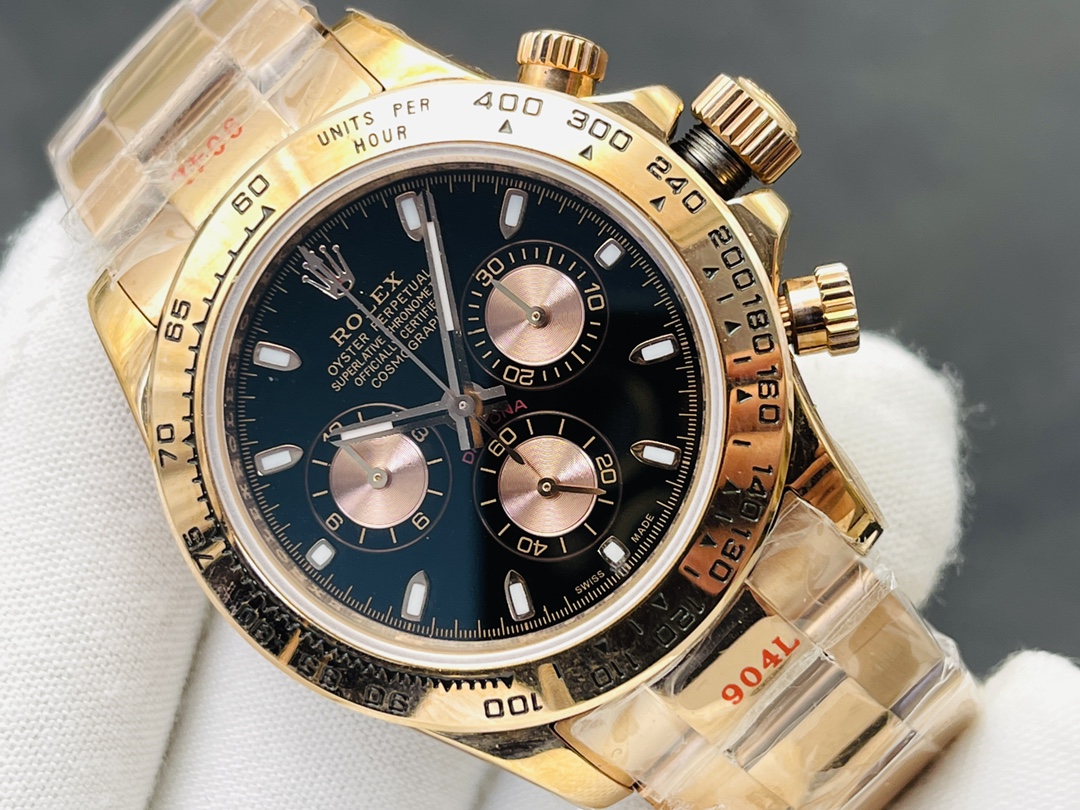 Rolex Daytona 116505 Réplique 40mm Or Jaune Swiss Style Sophistiqué Et Prestigieux – Image 4
