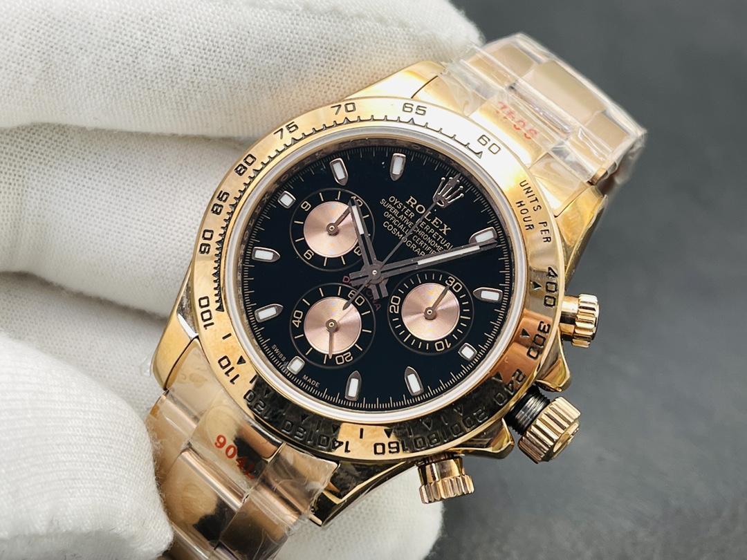 Rolex Daytona 116505 Réplique 40mm Or Jaune Swiss Style Sophistiqué Et Prestigieux – Image 5