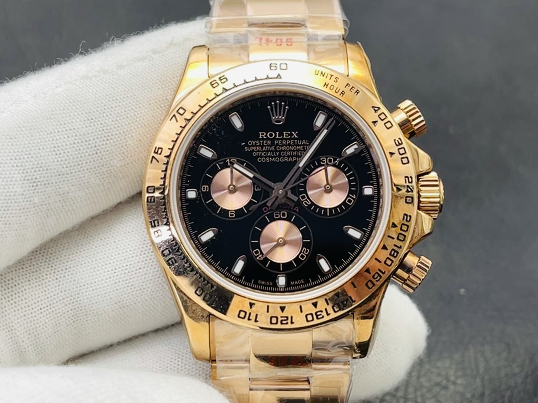 Rolex Daytona 116505 Réplique 40mm Or Jaune Swiss Style Sophistiqué Et Prestigieux – Image 2