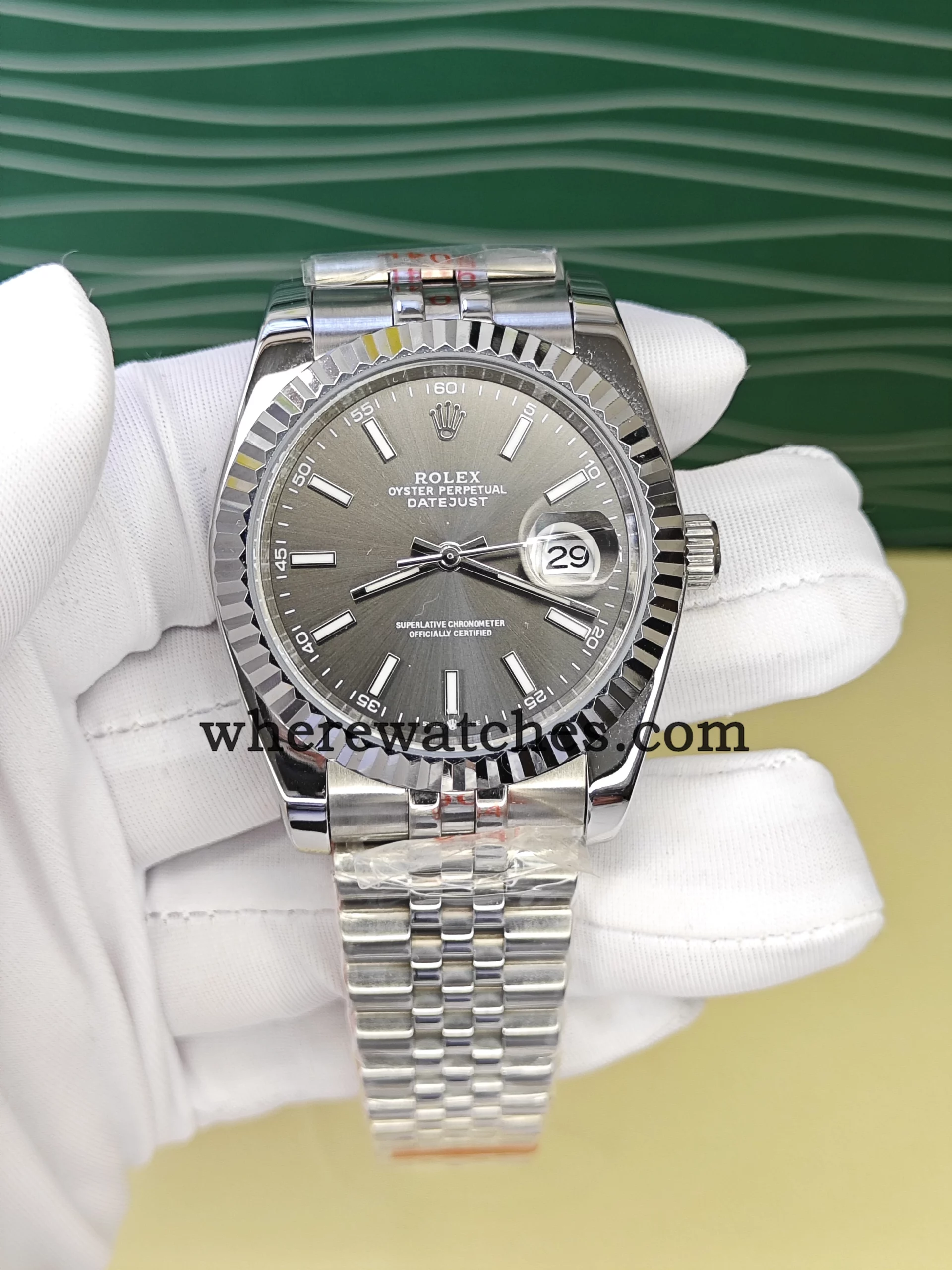 Rolex Datejust 126334 41mm Gris Ardoise – Replica Watches Automatique Suisse en Acier 316L, Étanche 100m
