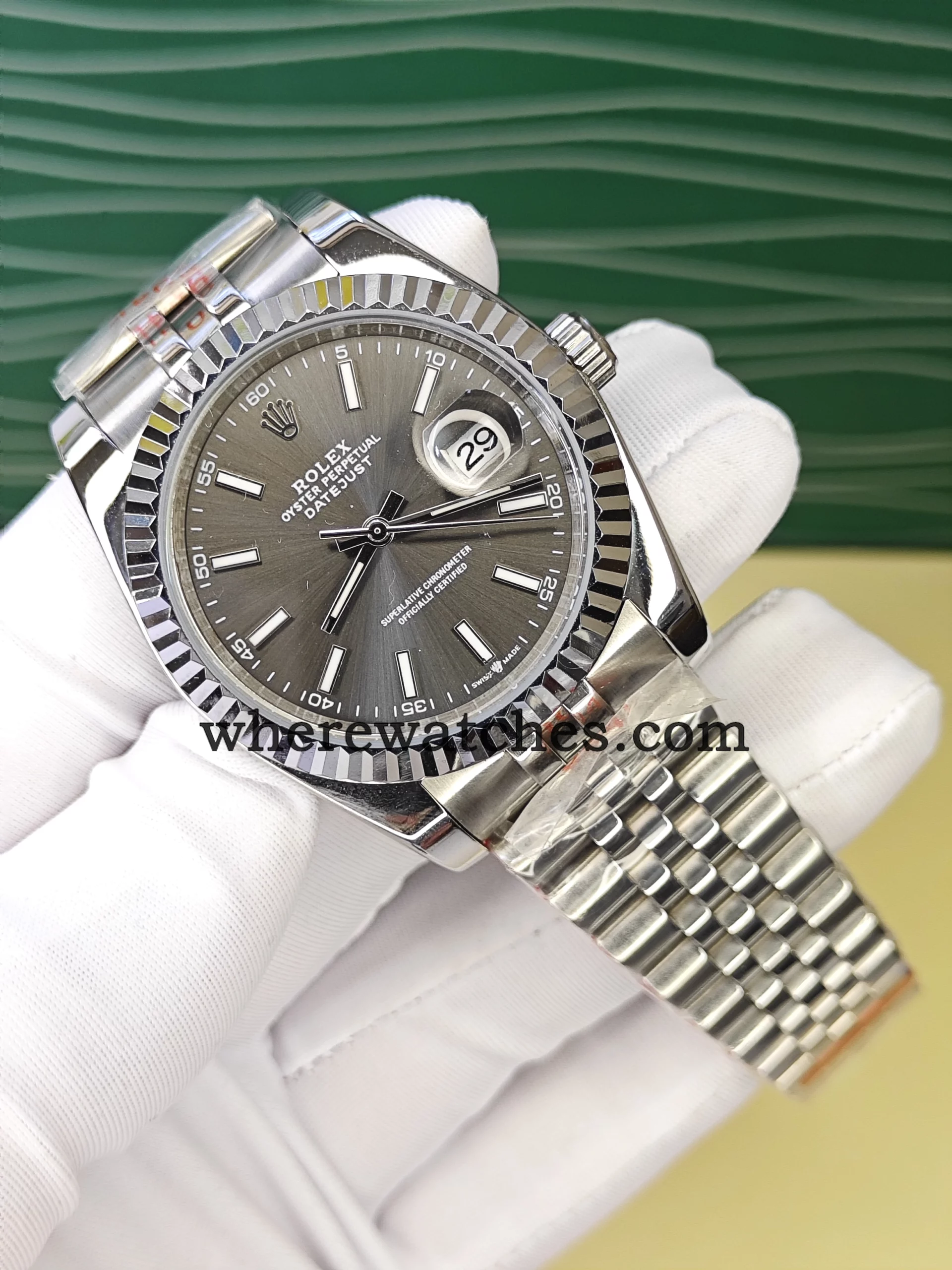 Rolex Datejust 126334 41mm Gris Ardoise – Replica Watches Automatique Suisse en Acier 316L, Étanche 100m – Image 2