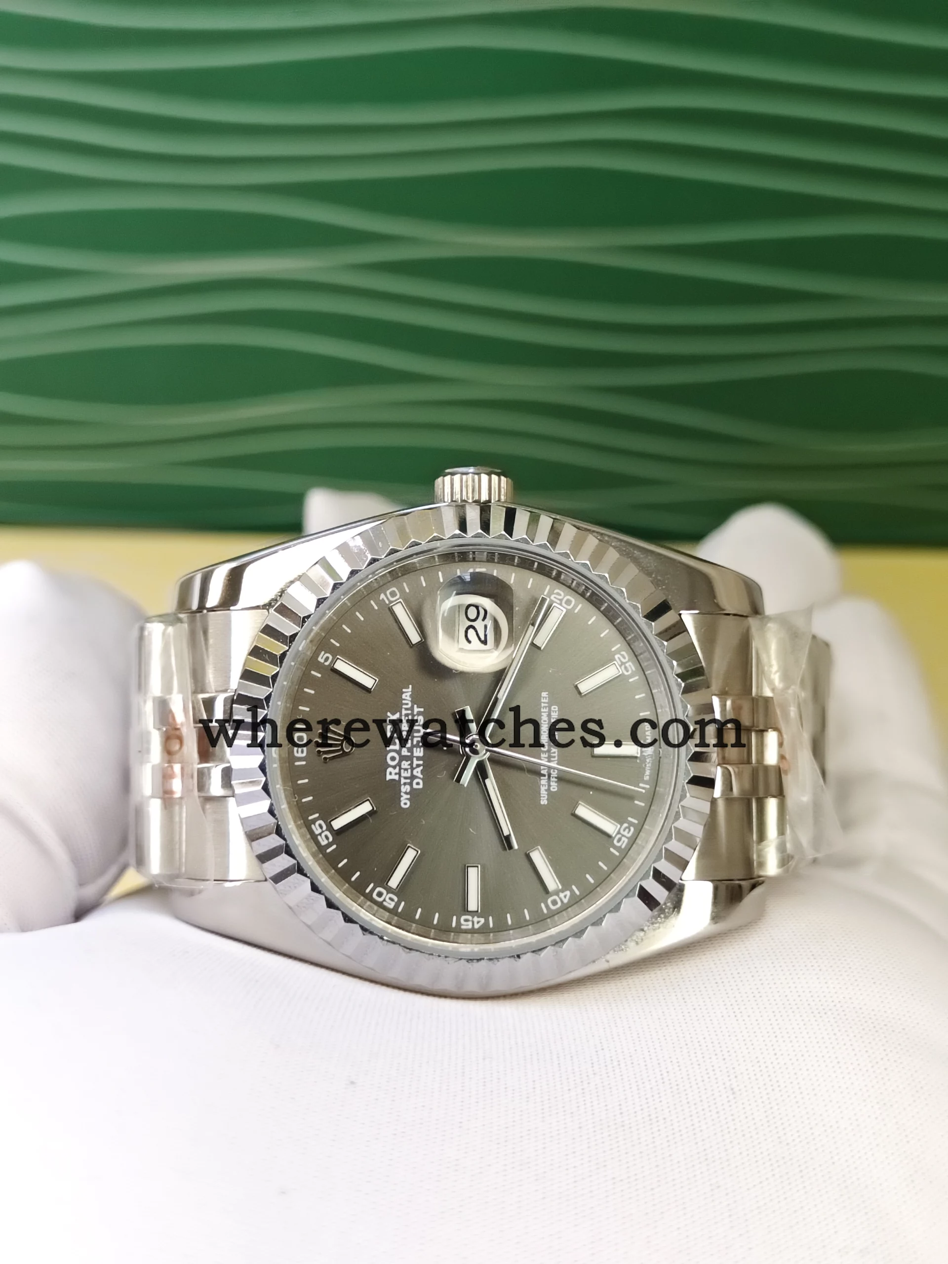 Rolex Datejust 126334 41mm Gris Ardoise – Replica Watches Automatique Suisse en Acier 316L, Étanche 100m – Image 3