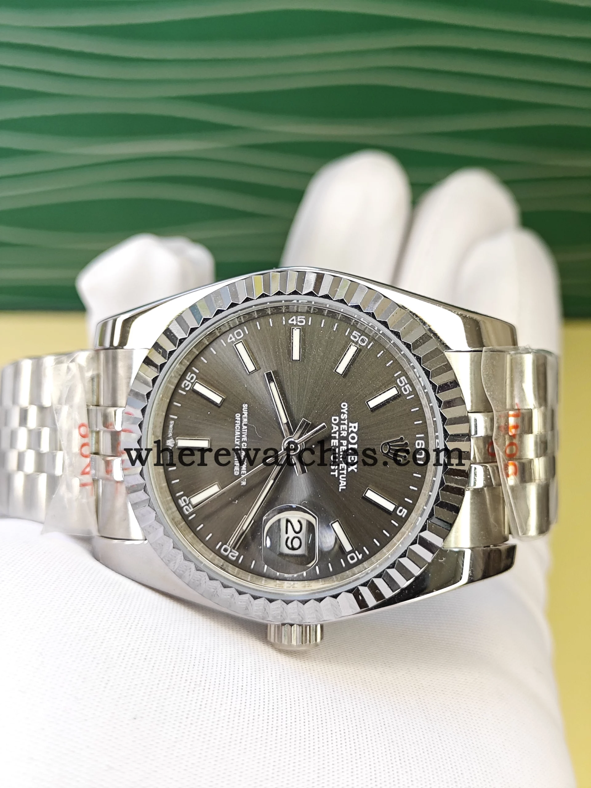 Rolex Datejust 126334 41mm Gris Ardoise – Replica Watches Automatique Suisse en Acier 316L, Étanche 100m – Image 4