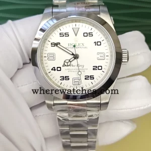 Replica Rolex Air-King 116900 40mm Cadran Blanc Bracelet Acier 904L – Swiss Automatic Replica Watches