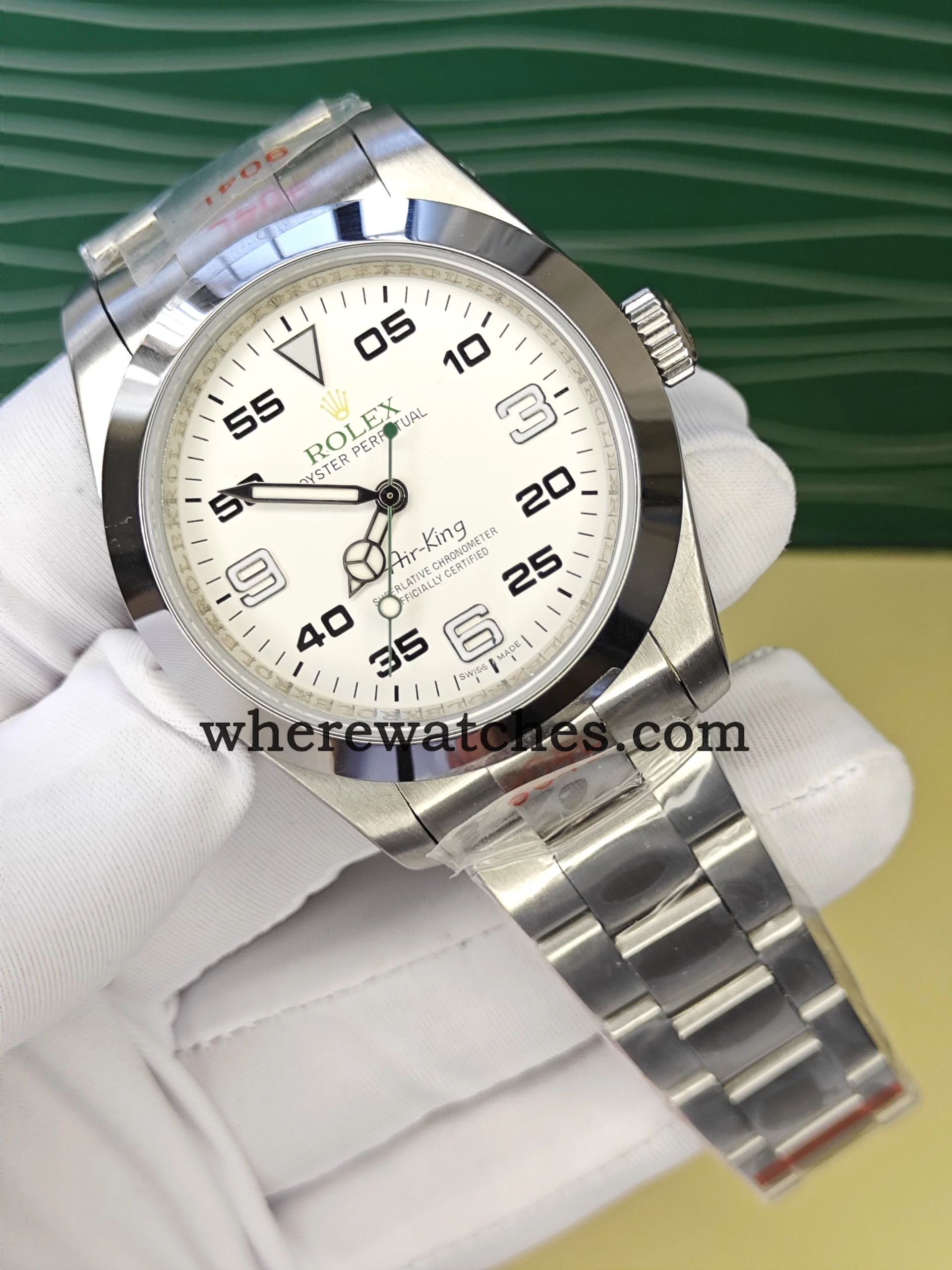Replica Rolex Air-King 116900 40mm Cadran Blanc Bracelet Acier 904L – Swiss Automatic Replica Watches – Image 2