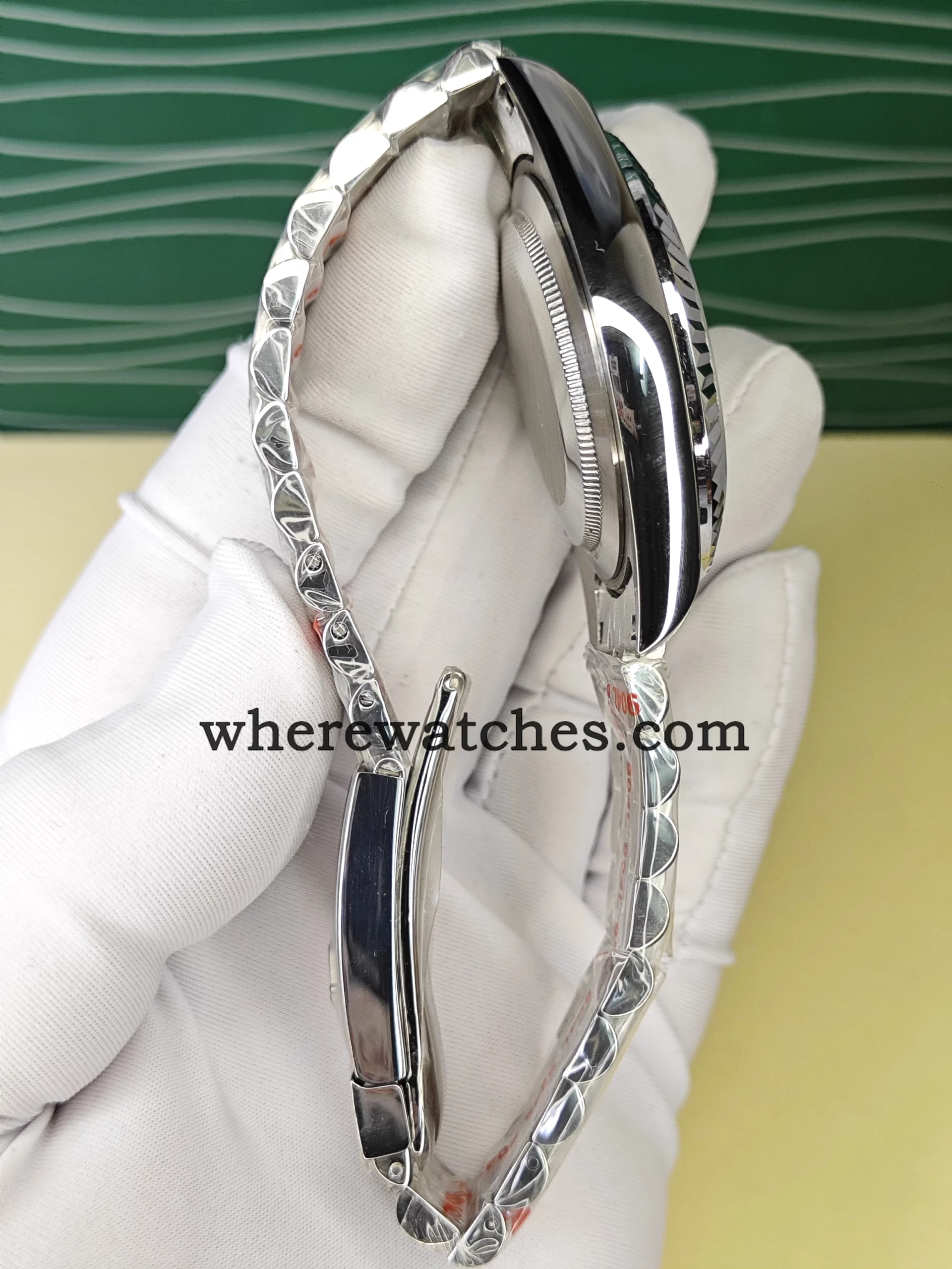 Replica Rolex Datejust 41 m126334-0006 Gris – Montre élégante avec index sertis, acier 904L | Replica Watches automatique suisse – Image 6