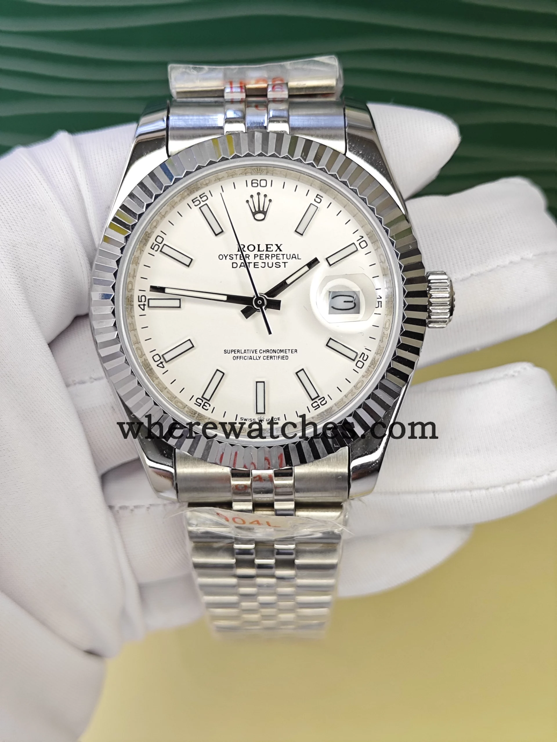 Replica Watches Datejust Style 40 mm – Montre Automatique Suisse, Cadran Blanc, Acier 904L, Verre Saphir, Étanche 100 m