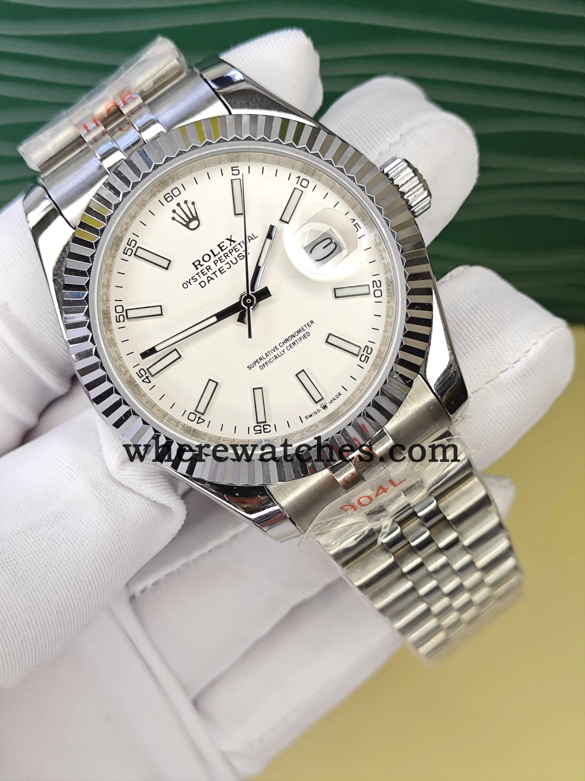 Replica Watches Datejust Style 40 mm – Montre Automatique Suisse, Cadran Blanc, Acier 904L, Verre Saphir, Étanche 100 m – Image 2