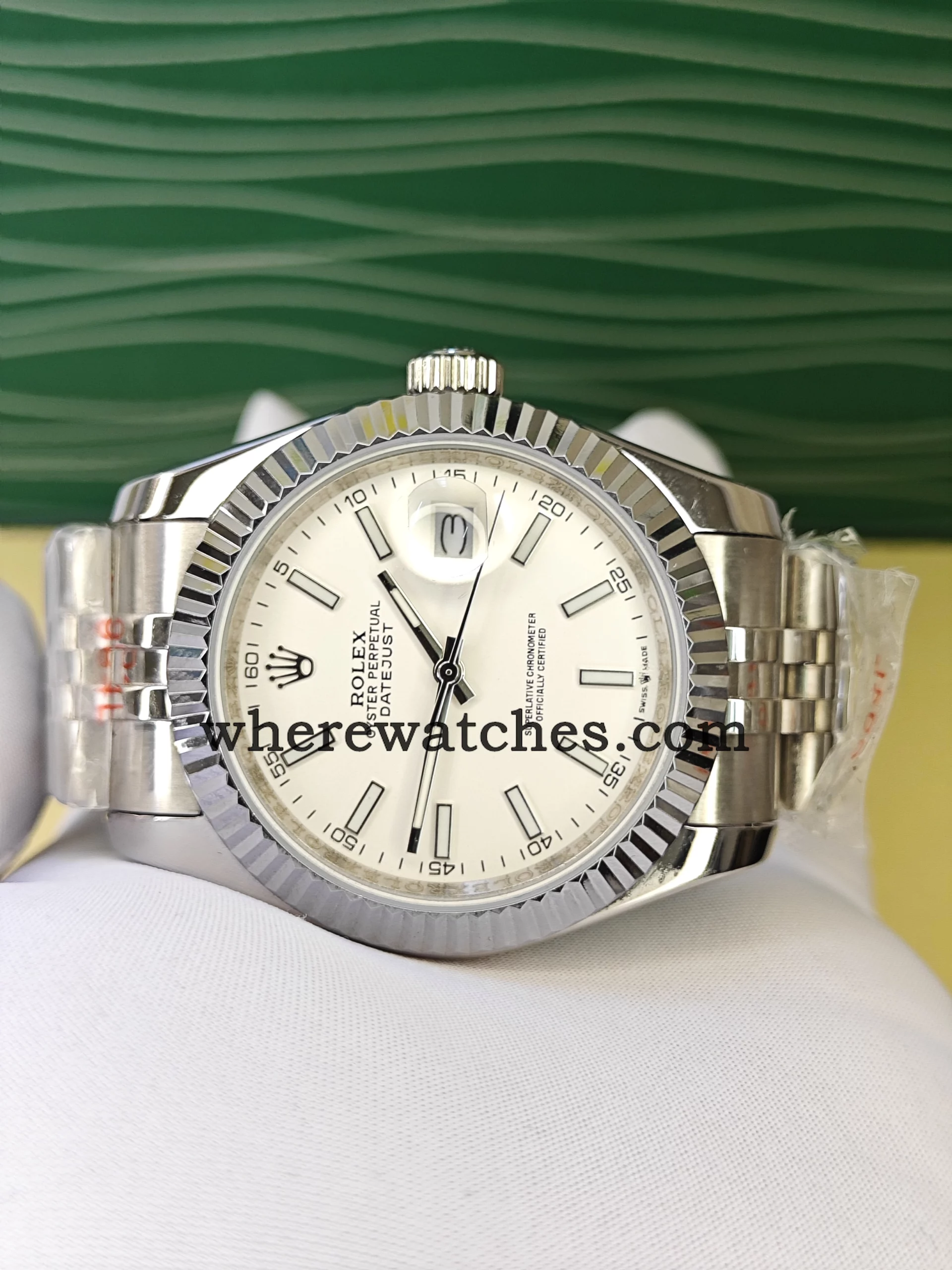 Replica Watches Datejust Style 40 mm – Montre Automatique Suisse, Cadran Blanc, Acier 904L, Verre Saphir, Étanche 100 m – Image 3