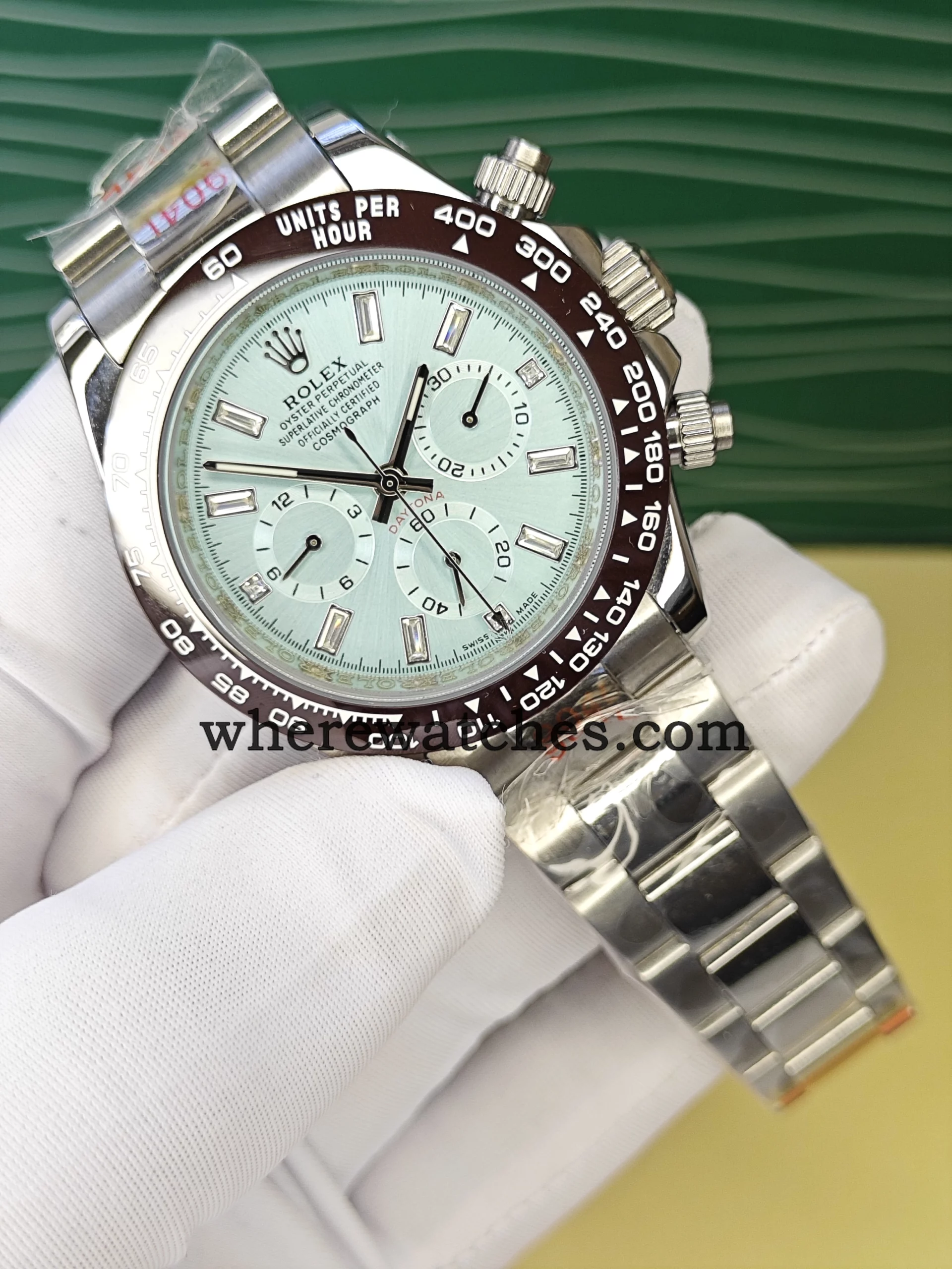 Replica Watches Rolex Daytona 116506 – Cadran Bleu Glacier, Lunette Céramique Marron, Acier 904L – Image 2