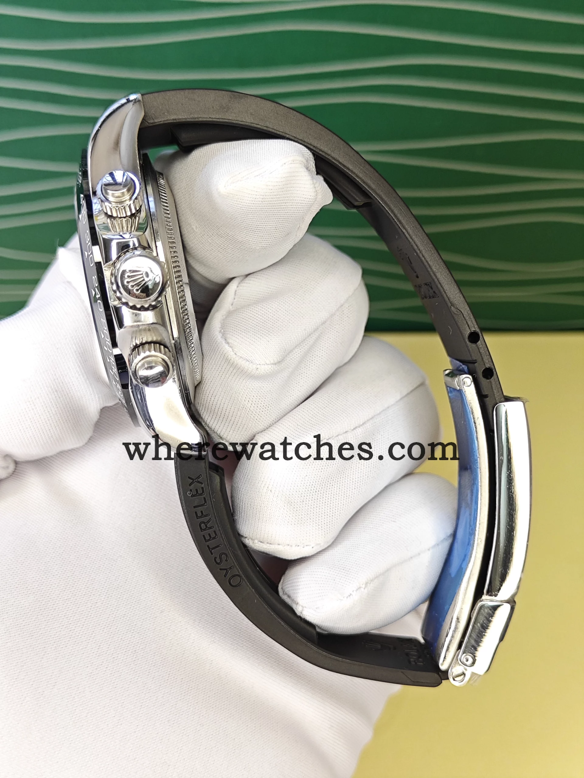 Replica Watches Rolex Daytona 116519LN Grey Dial 40mm | Swiss Automatic, Cerachrom Bezel & Rubber Strap Watch – Image 5