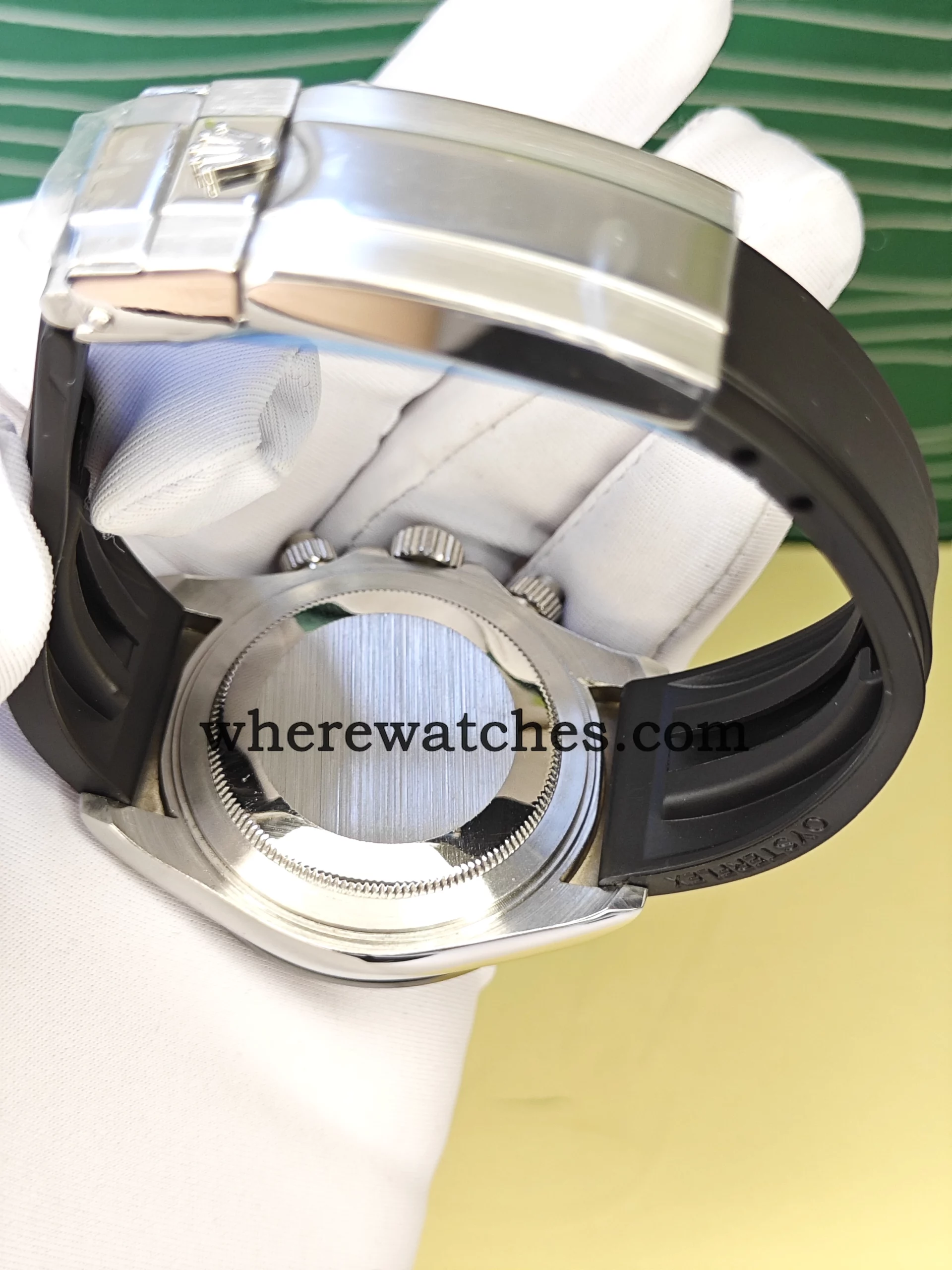 Replica Watches Rolex Daytona 116519LN Grey Dial 40mm | Swiss Automatic, Cerachrom Bezel & Rubber Strap Watch – Image 7