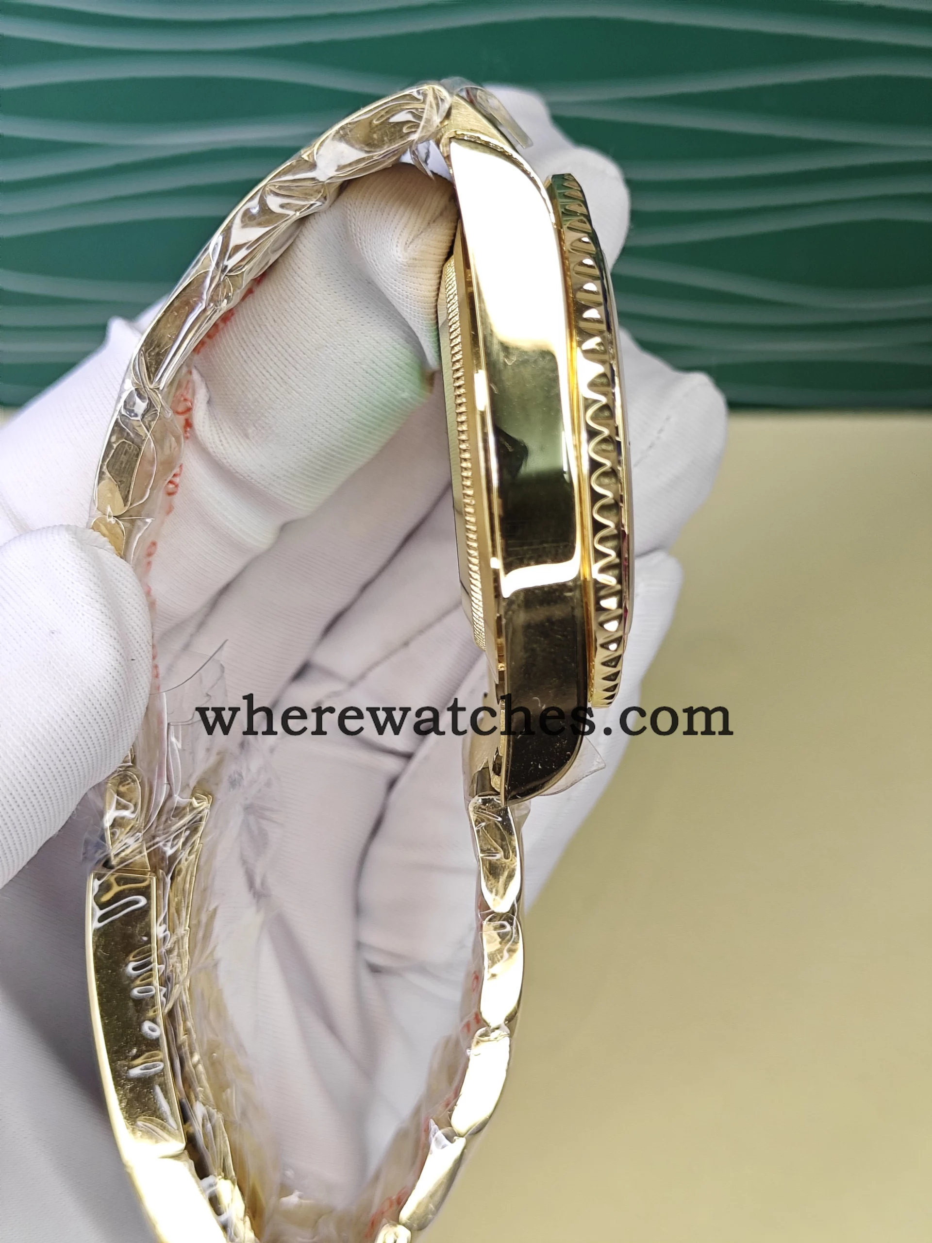 Montre Replica Watches GMT-Master II Style 40 mm – Lunette Sertie Multicolore, Acier 904L Plaqué Or 18K, Mouvement Automatique Suisse – Image 6